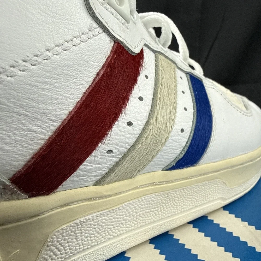 Adidas Rivalry Low Red White Blue Men's 12 Pony Hair Trainers Casual Shoes